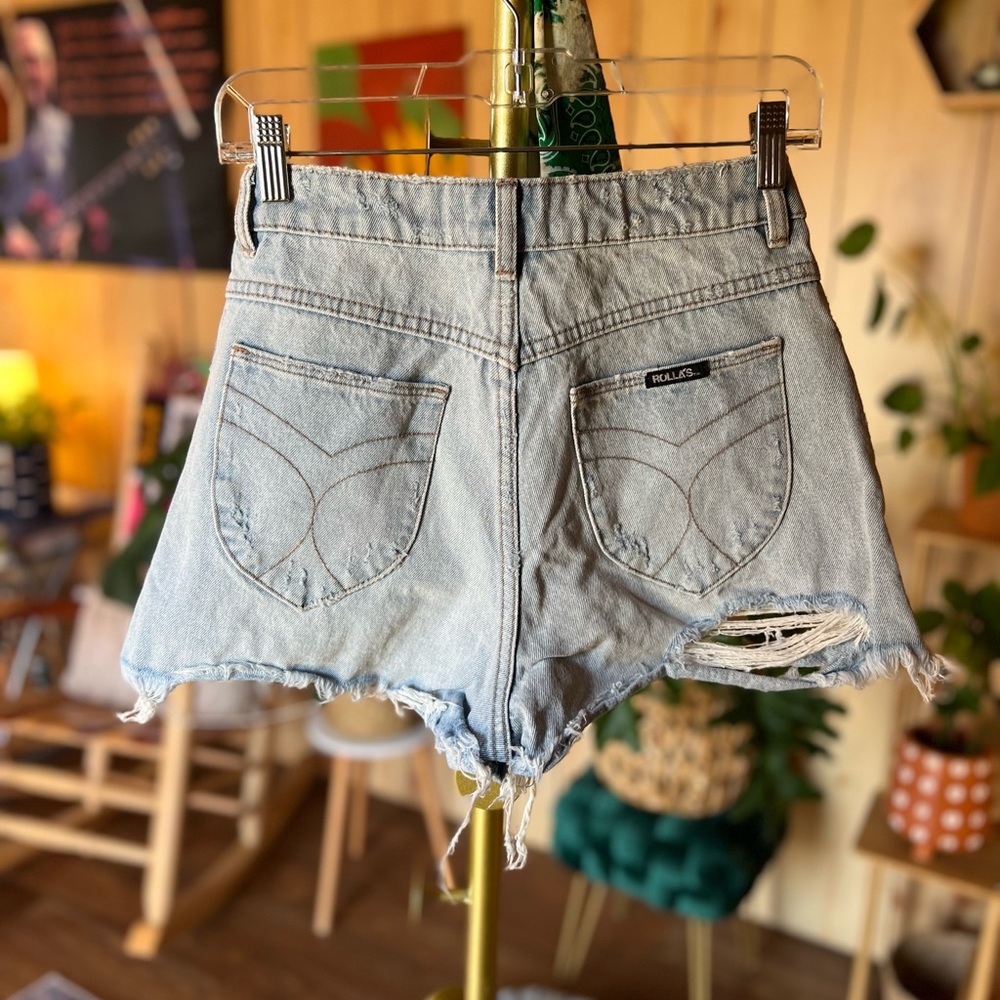 Rolla's X Sofia Richie Dusters Denim Shorts Size 27 in Layla Bleach - Picture 7 of 10